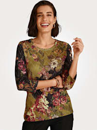 Top with shimmering thread