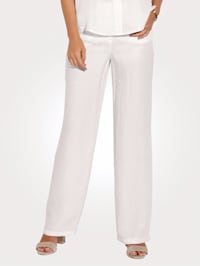 Trousers made from a linen blend