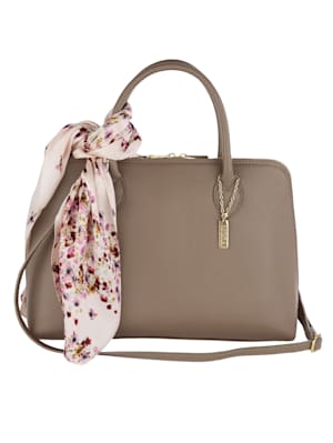 Handbag with detachable scarf