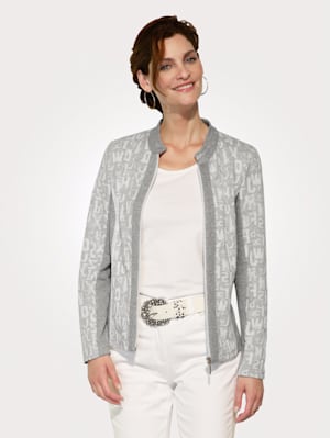 Jacket with a shimmering trim