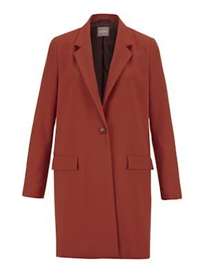 Longline blazer with a lapel collar