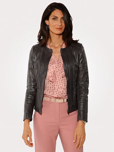 Leather jacket made from nappa leather