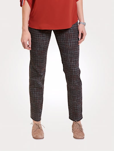 Jeans with an allover check print