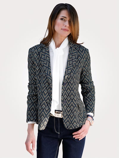 Blazer made from a soft jacquard knit