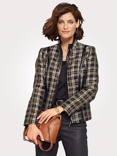 Blazer with a contemporary check pattern