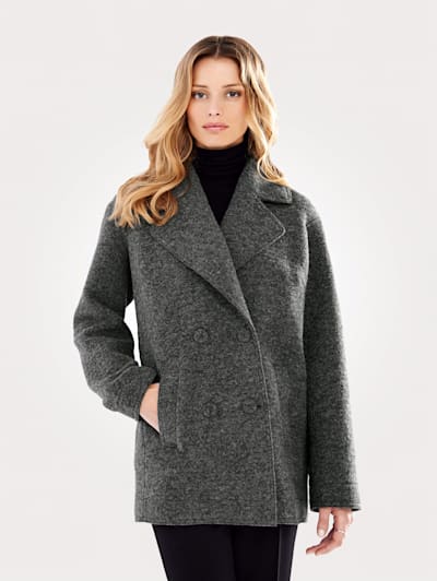 Coat made from boiled wool