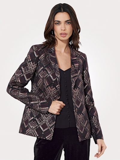 Blazer made from elegant metallic jacquard