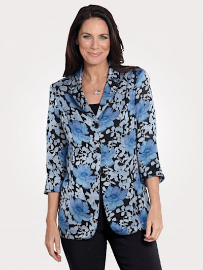 Blazer in a floral devoré fabric