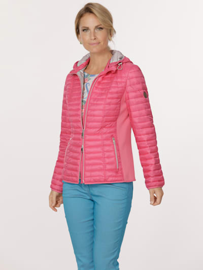 Jacket with elasticated insert