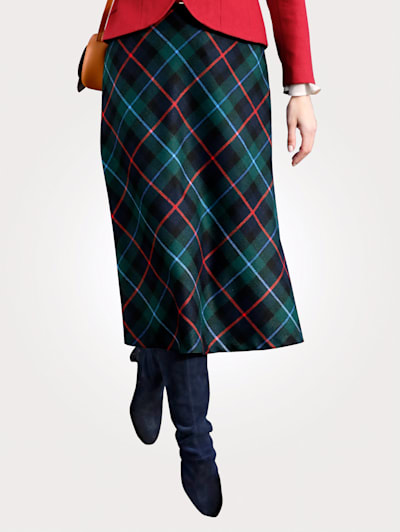 Skirt with diamond check print