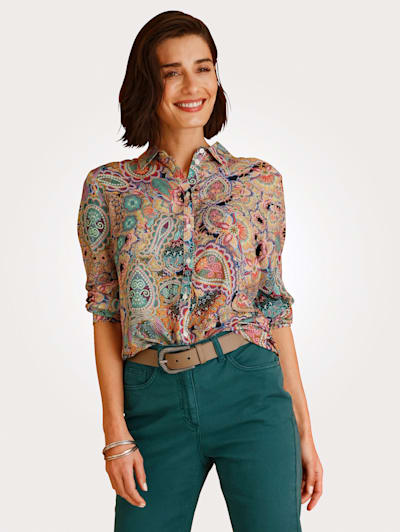 Blouse with a paisley print