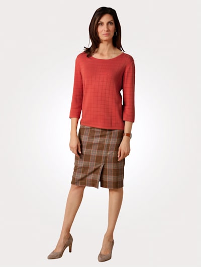 Skirt in a glen check pattern