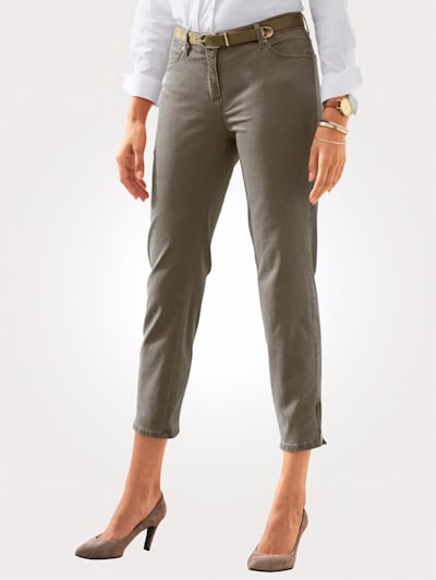 Cropped jeans with zipped hem