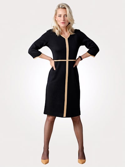 Dress with contrast detailing