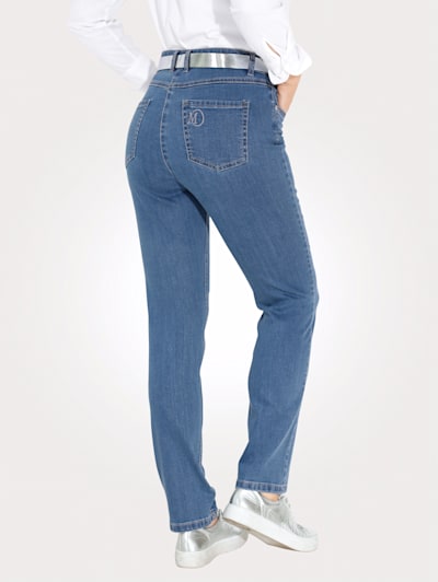 Jeans with exclusive label embroidery