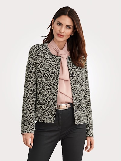 Blazer made from jacquard with shimmering thread